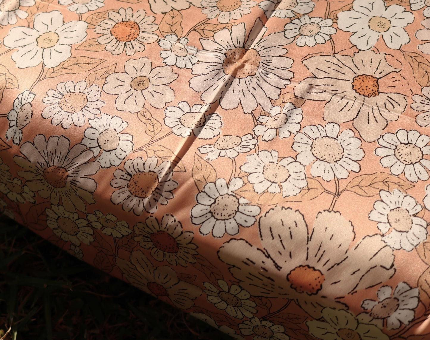 22 Momme Silk Cot Sheet Floral