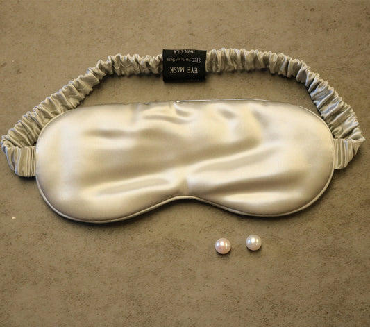 22 Momme Silk Sleep Mask -  Silver