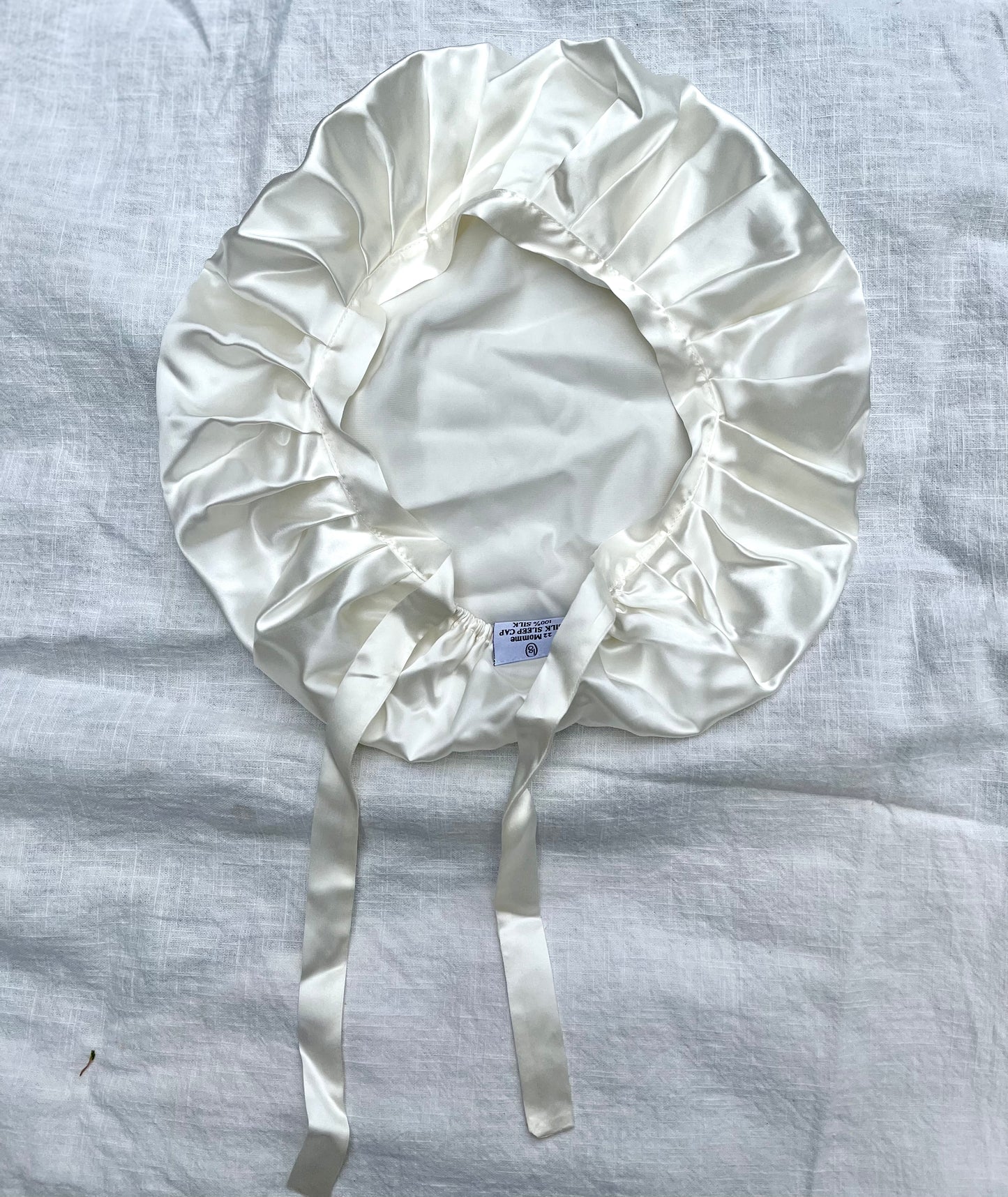 22 Momme Silk Hair Cap White